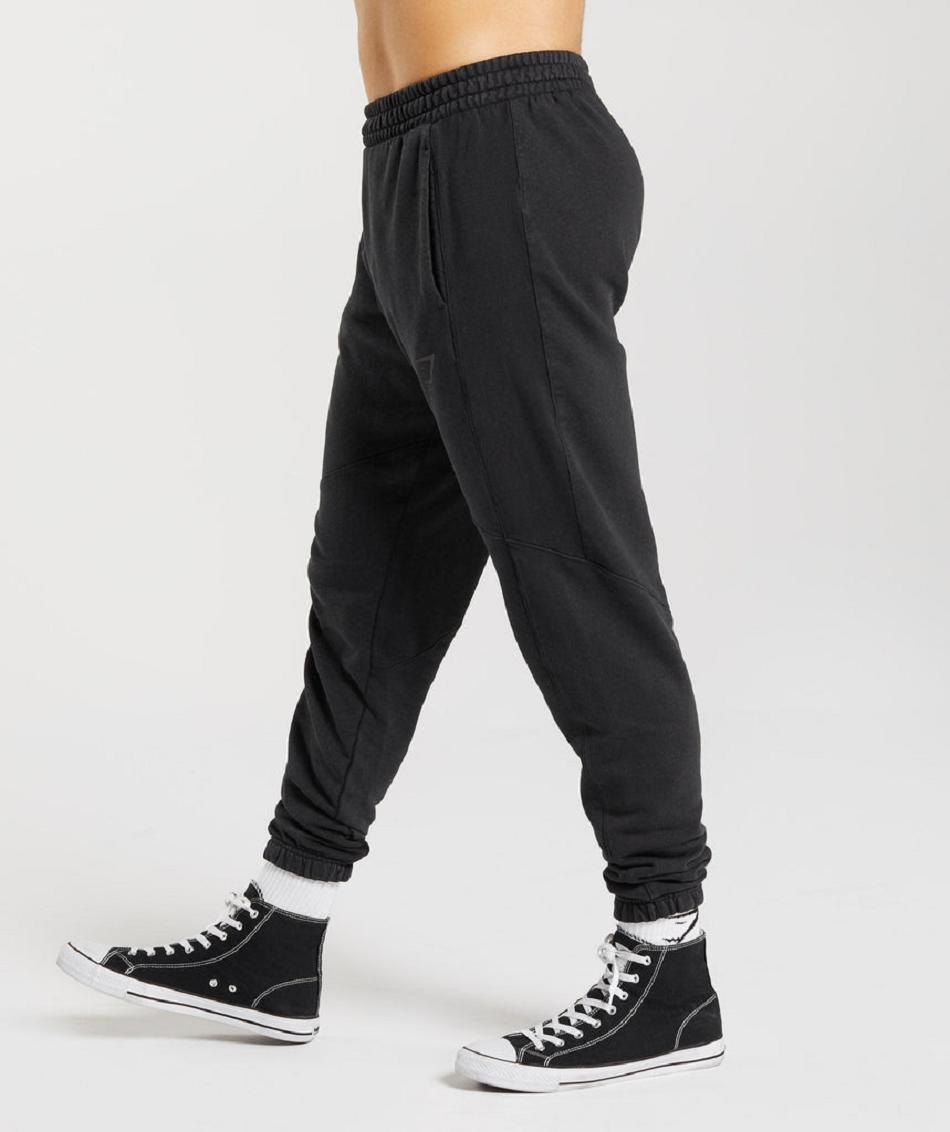 Pantalones Jogger Gymshark Power Washed Hombre Negras | CO 3698ZUT